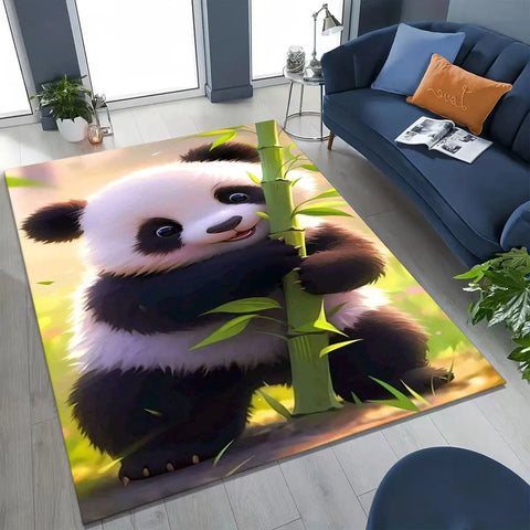 Navak Carpet 2026 New Dream Panda Niedlicher Cartoon-Kunst-Teppich für Schlafzimmer, Wohnzimmer, Sofa, Zuhause, Fußmatte, Dekor, große rutschfeste Bodenmatte für Kinder zum Spielen, Geschenk