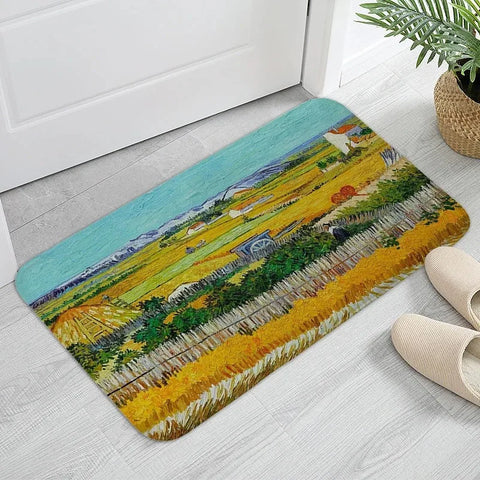 Navak Teppich MINOSO Van Gogh Kunst Fußmatte Ölgemälde Stil Teppich Bodenmatte Willkommensmatte Türmatte Eingang Küche Teppich Outdoor Teppich Anime Teppich