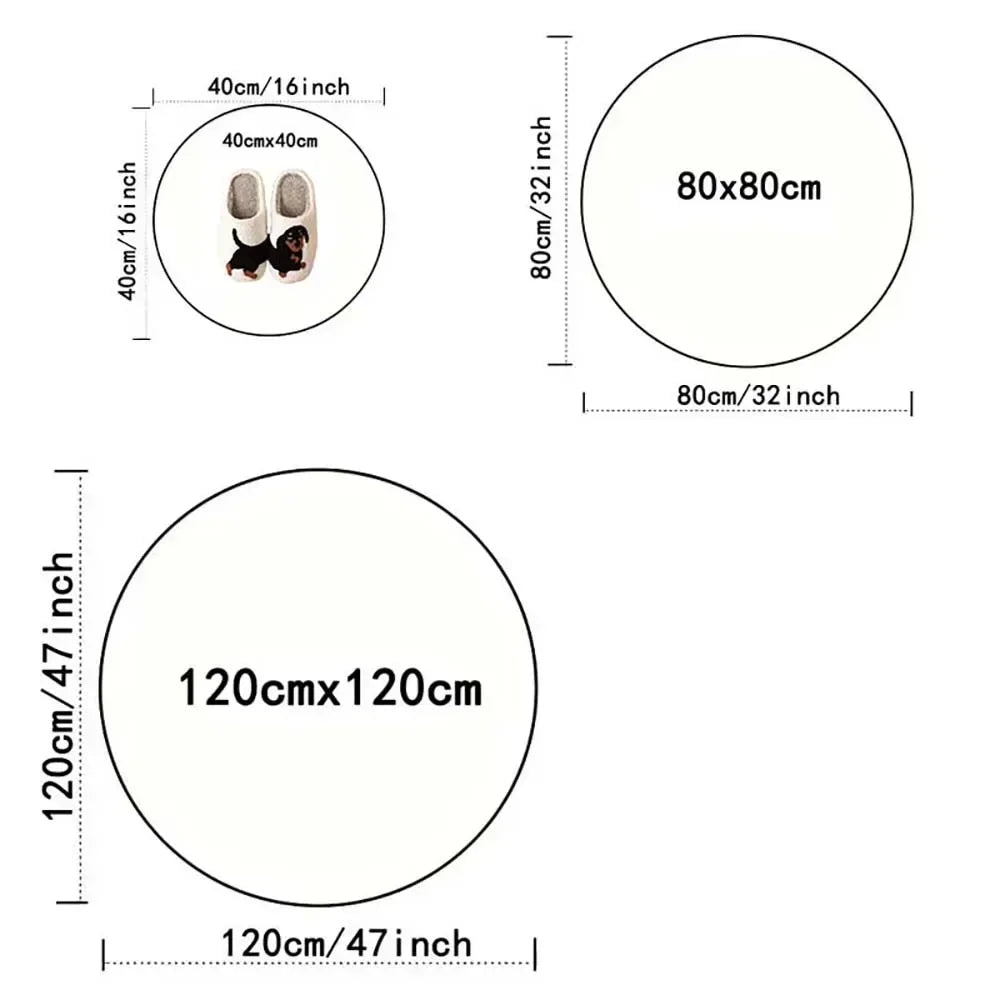 Navak Teppich, Pilzmuster, runder Teppich, Allzweckteppich für Wohnzimmer, Schlafzimmer, Deko, Küche, unter dem Tisch, Bodenmatte, rutschfest, Vintage-Teppich