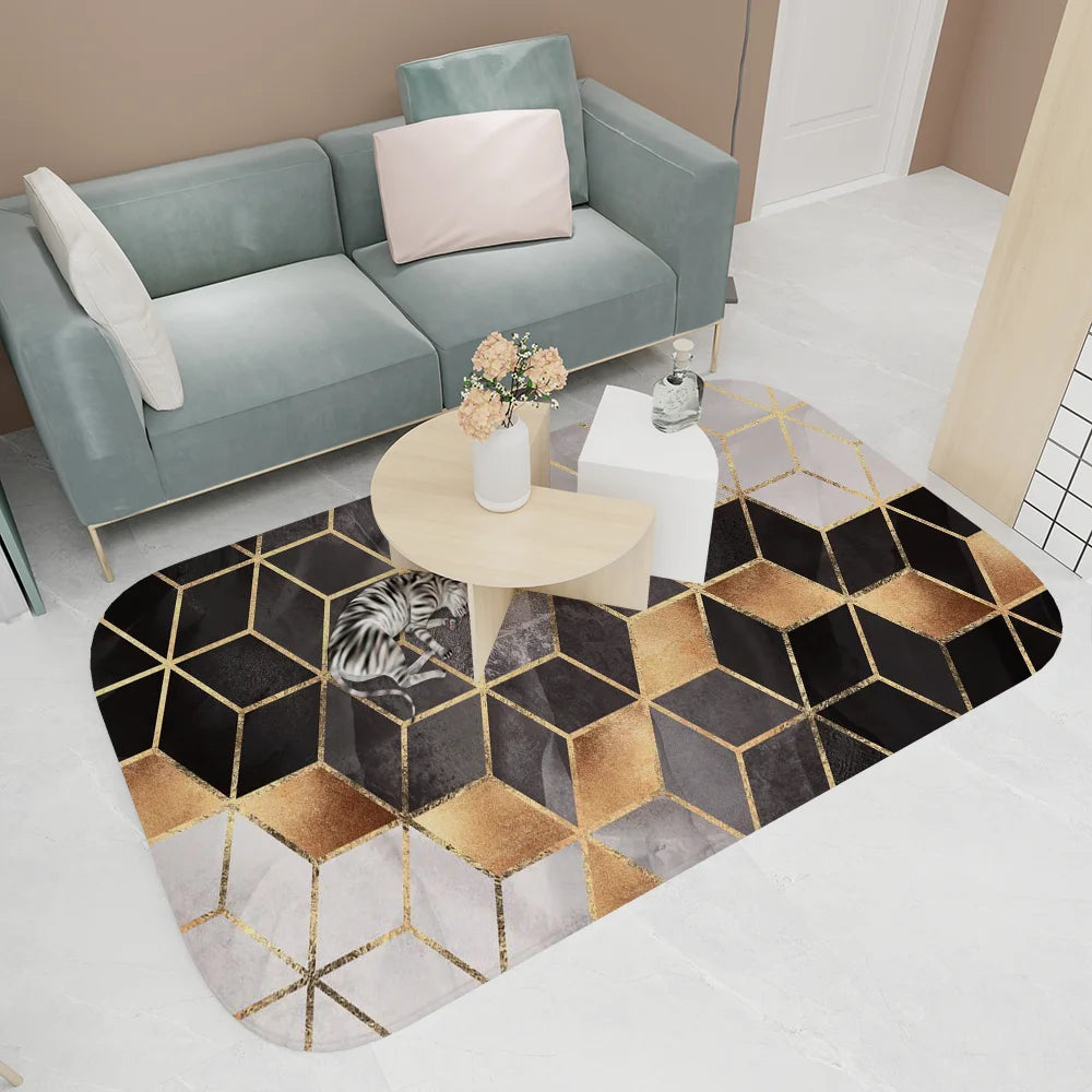 Navak Teppich Geometrie Lange Teppiche Nordischen Stil Home Fußmatte Badezimmer-WC-Matten Schlafzimmer Moderne Wohnkultur