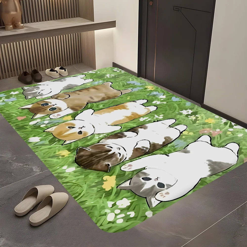 Navak Teppich, lustige Katze, Mofusand, Bodenmatte, Retro, Multiple-Choice, Wohnzimmer, Küche, Teppich, rutschfest, moderne Heimdekoration