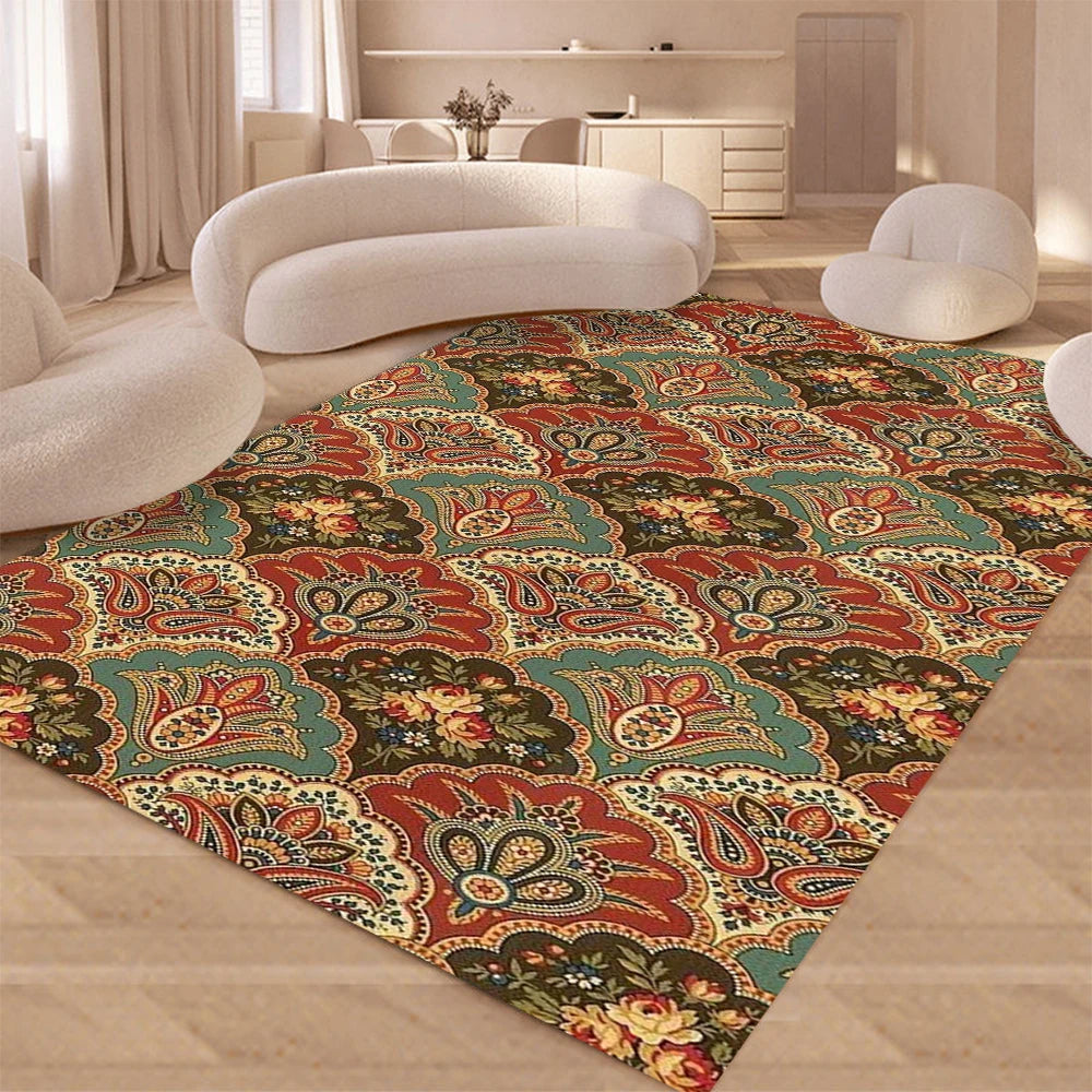 Navak Carpet Daily Picks Disney Wohnzimmerteppich im persischen Stil, Kunst-Teezimmerteppiche, weicher, waschbarer Balkonteppich, luxuriöse Retro-Nachttischteppiche, Tapis