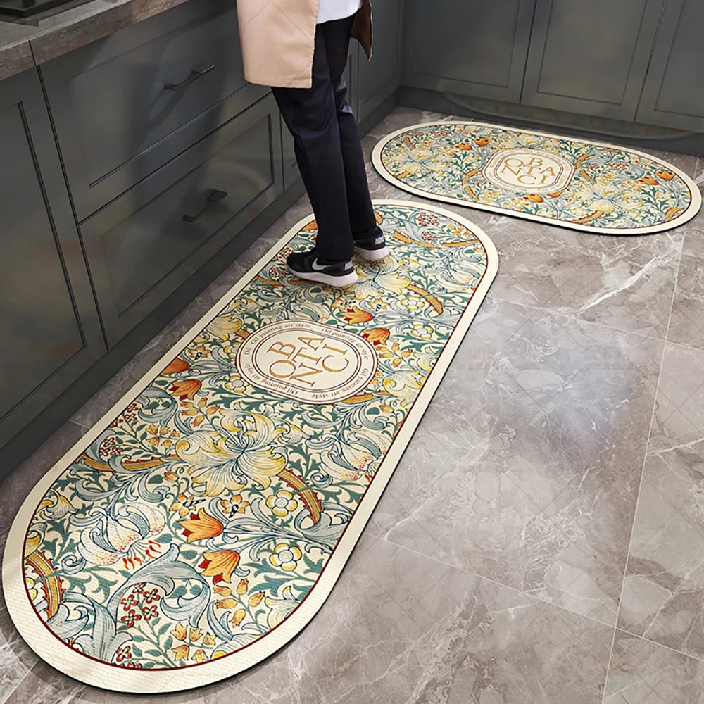 Navak Teppich Saugfähiger Küchenteppich Rutschfeste Bodenmatte Absorbiert Öl Küche Langer Bereich Teppich Schlafzimmer Teppich Eingang Fußmatte Home Decor Zimmer Tapis