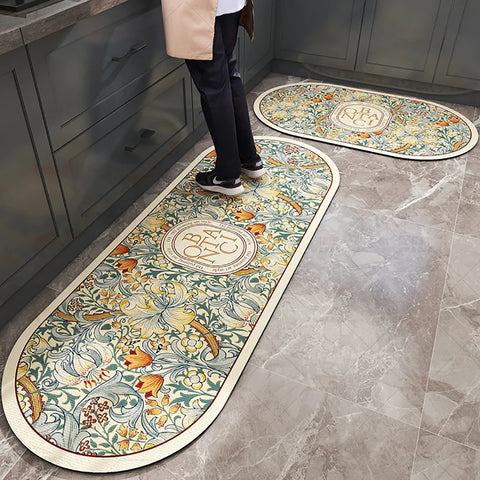 Navak Teppich Saugfähiger Küchenteppich Rutschfeste Bodenmatte Absorbiert Öl Küche Langer Bereich Teppich Schlafzimmer Teppich Eingang Fußmatte Home Decor Zimmer Tapis