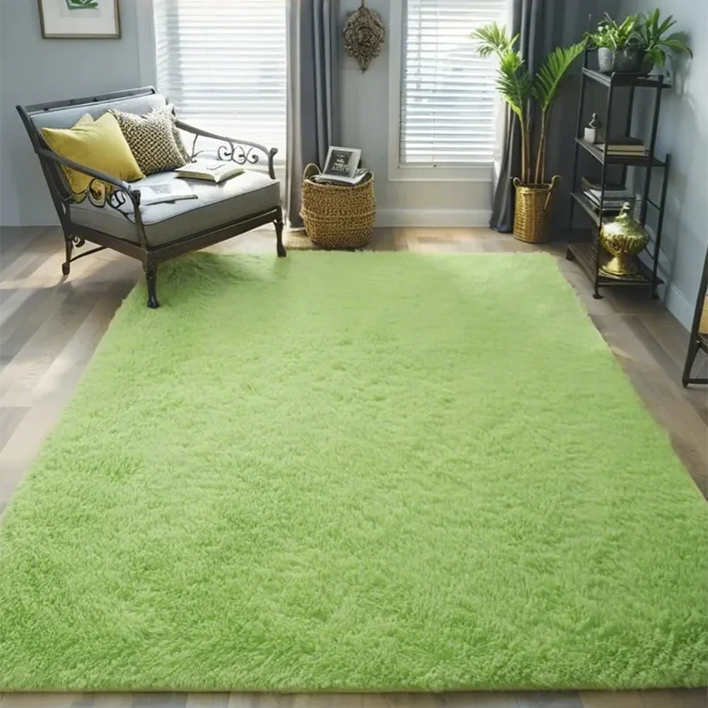 Navak Teppich, für Schlafzimmer, Wohnzimmer, flauschig, flauschig, zottelig, weich, Plüsch, grau, Teppich für den Innenbereich, grau, für Kinder, Heim, Wohnheim, Dekoration