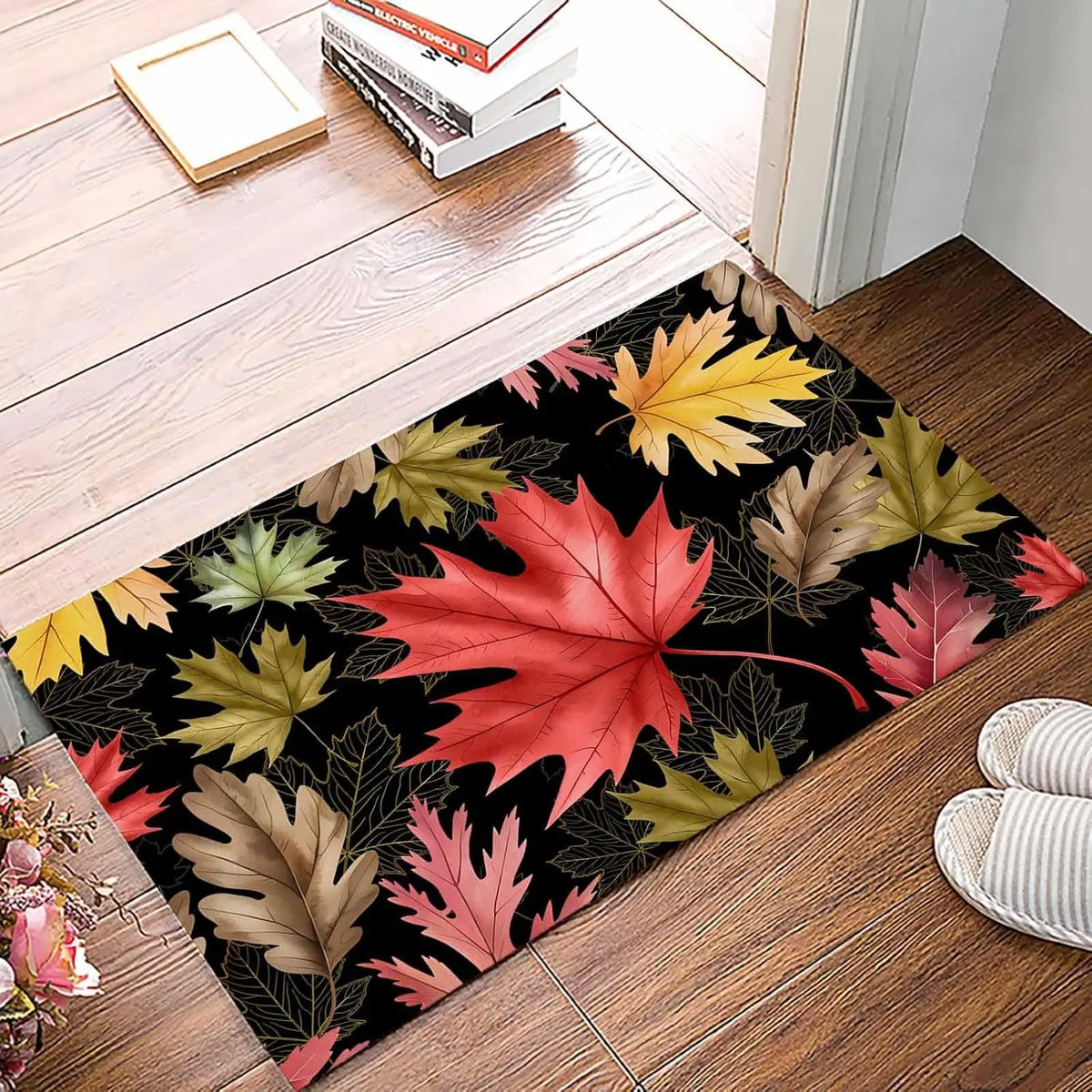 Navak Teppich, Herbst-Ahornblätter, Willkommens-Fußmatte für den Eingang, Heimdekoration, Küche, Flur, Balkon, Teppiche, Haustürmatte, Bad, rutschfeste Bodenmatte