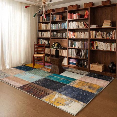 Navak-Teppich, geometrisch, abstrakt, für Wohnzimmer, Dekoration, Heim, Arbeitszimmer, große Teppiche, Schlafzimmer, Nachttisch, waschbar, rutschfest, weiche Bodenmatte