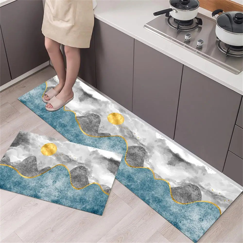 Navak Teppich, Küchenteppichmatten für Boden, Schlafzimmer, Wohnzimmer, langer Nachttisch, weicher, waschbarer Teppich, rutschfeste Fußmatte für Badezimmer, Eingang