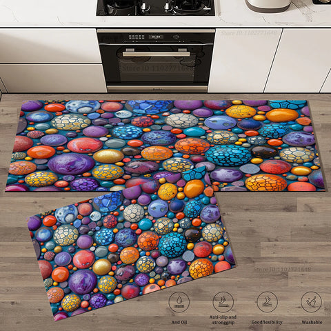 Navak Carpet Hochwertige Fußmatten, saugfähig, rutschfest, für Küche, Eingang, Fußmatte, Kieselstein-Teppich, Teppich, wasserdicht, waschbar, für Wohnzimmer, Steine, Matte