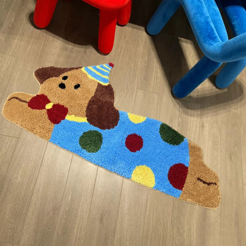 Navak Carpet Exclusive Picks 1 Stück Cartoon-Tier-Dekorationsteppich Schlafzimmerteppich Flauschiger Nachtvorleger Kunstkaschmir-Bodenmatte Weiche Anti-Rutsch-Badematte