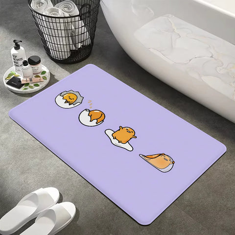 Navak Carpet G-Gudetama L-Lazy Egg Floor Mat INS Style Soft Bedroom Floor House Laundry Room Mat Anti-skid Bedside Area Rugs
