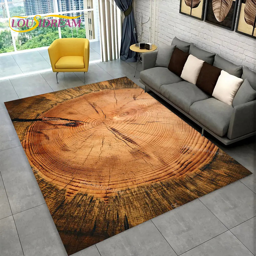 Navak Carpet 3D HD Holzmaserung Retro-Teppich, groß, Teppich für Zuhause, Wohnzimmer, Kinderzimmer, Schlafzimmer, Sofa, Fußmatte, Dekor, Küche, rutschfeste Bodenmatte