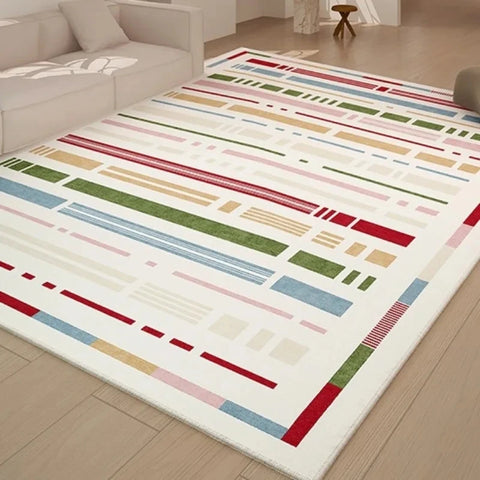 Navak Teppich Amerikanischer Retro-Teppich Blau Braun Wohnzimmer Hochwertige Schlafzimmer Nachttischmatte Garderobe Sofa Einfacher Teppich Alfombra Dekorieren