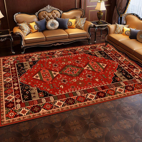Navak Teppich, Bohemian-Teppich, nordischer Retro-Ethno-Stil, Kristall-Samtmatten, Sofa, Couchtisch, große Fläche mit Teppich bedeckt