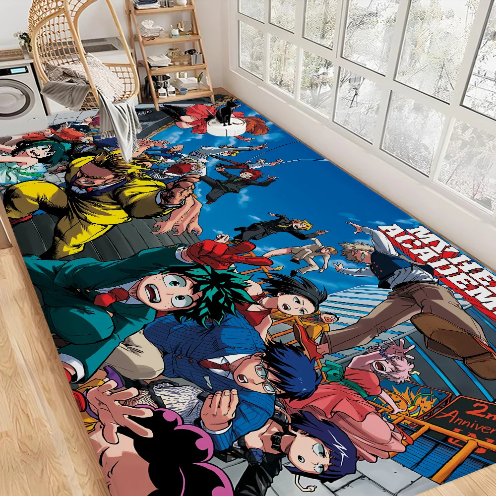 Navak Carpet My Hero Academia Hallway Carpet Retro Multiple Choice Living Room Kitchen Rug Non-Slip Welcome Rug