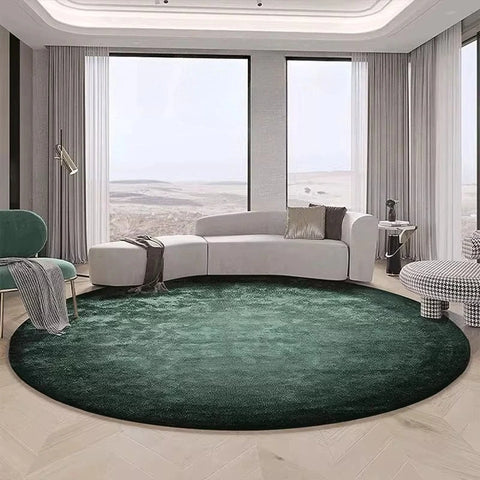 Navak Teppich, moderne minimalistische Teppiche für Wohnzimmer, leichtes Luxus-Schlafzimmerdekor, grüner Teppich, runde Loungematte, Zuhause, flauschiger weicher Plüschteppich