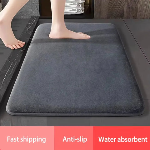 Navak Carpet Super saugfähige, dicke Schwamm-Badezimmermatte, Absorptionsmatte, Toilettentür, Anti-Rutsch-Matte, Korallenwolle, Haushalt, schnell trocknende Fußmatte