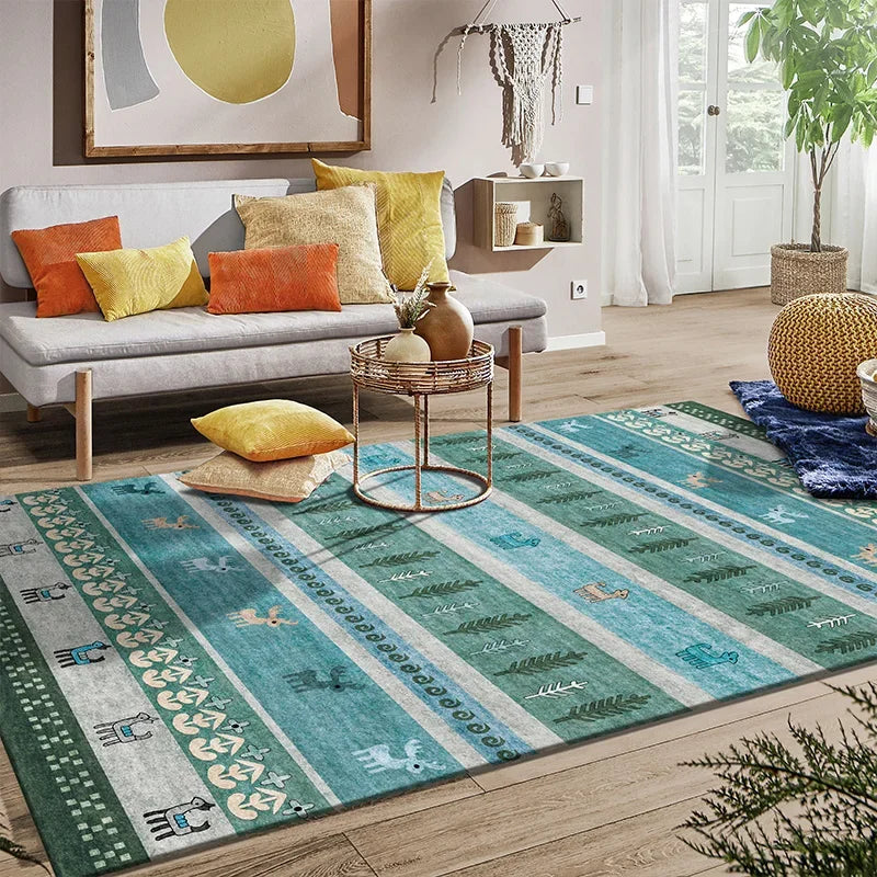 Navak Teppich, amerikanisches marokkanisches Schlafzimmerdekor, Nachttischteppich, waschbare Teppiche für Wohnzimmer, nordischer ethnischer Lounge-Teppich, weiche, rutschfeste Bodenmatte