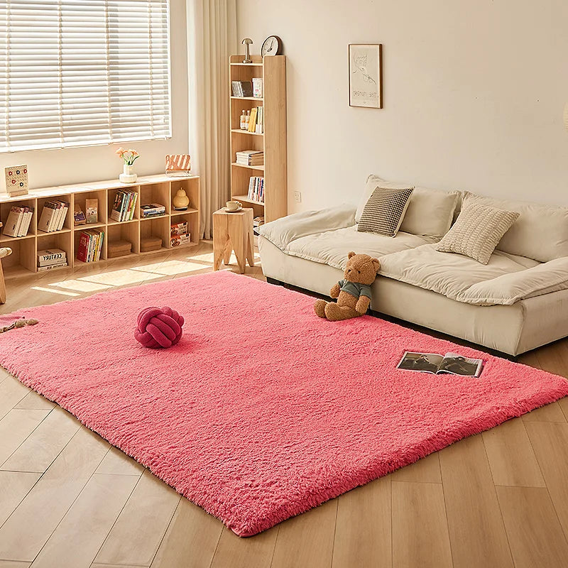 Navak Teppich Weicher Lammwollteppich Für Kinderzimmer Fußteppiche Flauschiger Plüsch Spiel Krabbelmatte Balkonkissen Heimdekoration Haustiermatten