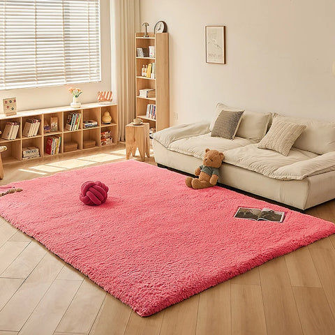 Navak Teppich Weicher Lammwollteppich Für Kinderzimmer Fußteppiche Flauschiger Plüsch Spiel Krabbelmatte Balkonkissen Heimdekoration Haustiermatten