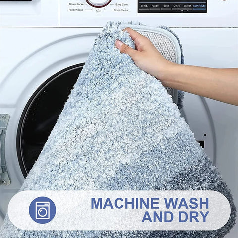 Navak Carpet Olanly Shaggy-Badematte, Mikrofaser, super saugfähig, Badezimmer-Duschvorleger, rutschfest, weiche Duschmatten, Bodenplüschteppich, Fußwaschmatte