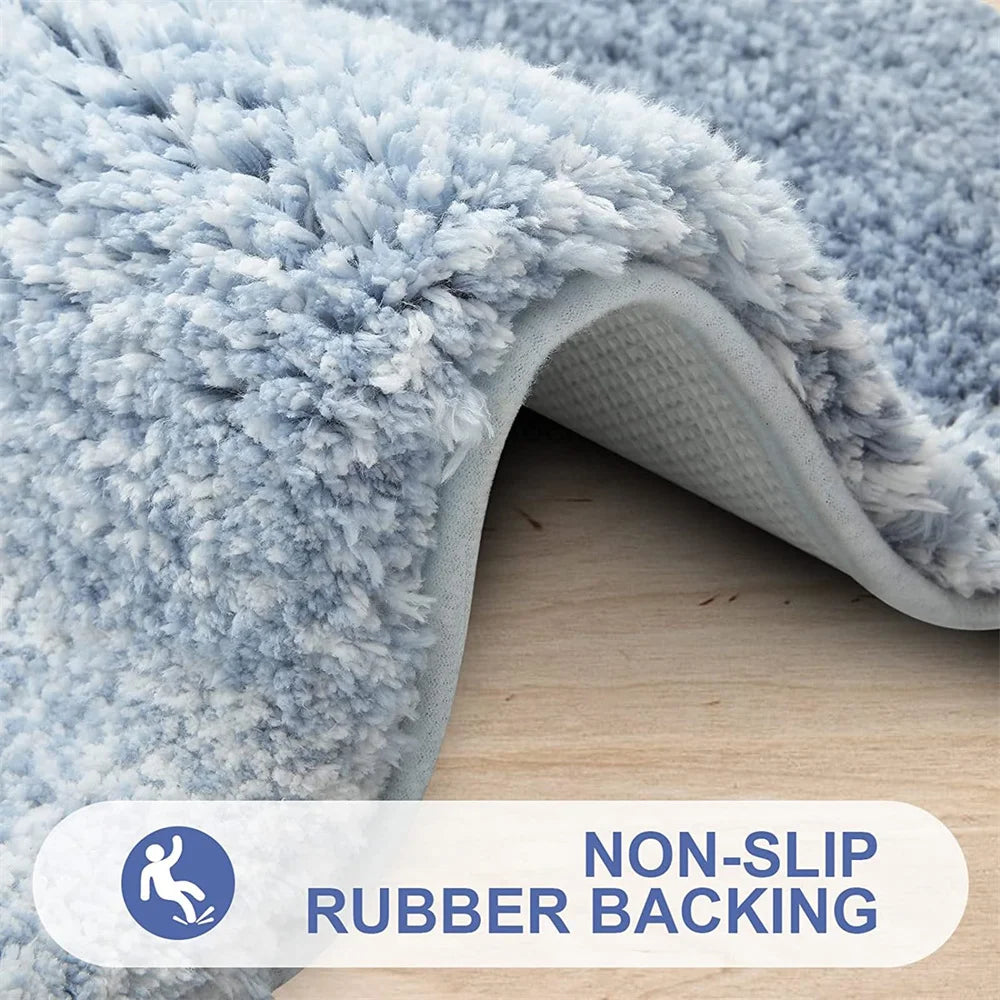 Navak Carpet Olanly Shaggy-Badematte, Mikrofaser, super saugfähig, Badezimmer-Duschvorleger, rutschfest, weiche Duschmatten, Bodenplüschteppich, Fußwaschmatte