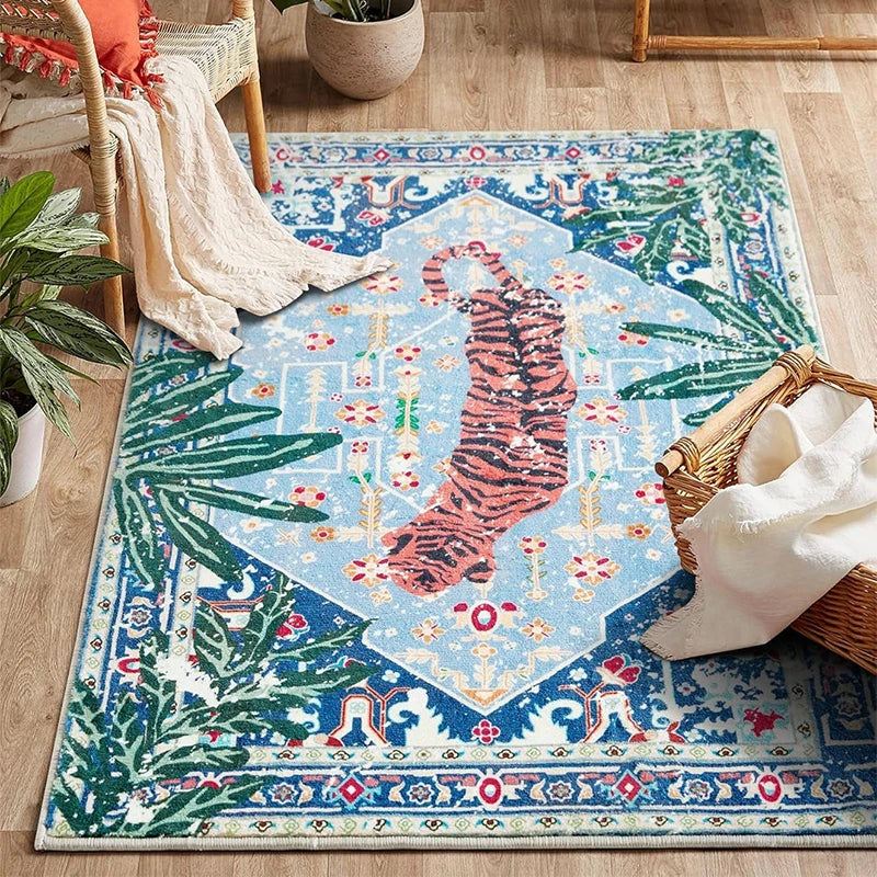 Navak Carpet Living Room Carpet Non-slip Machine Washable Easy To Fold Bedroom Rug Imitation Cashmere Retro Large Size Floor Mat Alfombra 양탄자