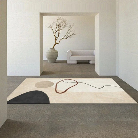 Navak Teppich Japanischer Wabi-Sabi Wohnzimmerteppich Moderne nordische Freizeitmatte Schlafzimmerdekor Teppiche für Schlafzimmer Moderne Heimdekoration