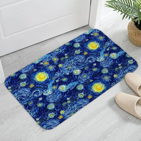 Navak Teppich MINOSO Van Gogh Kunst Fußmatte Ölgemälde Stil Teppich Bodenmatte Willkommensmatte Türmatte Eingang Küche Teppich Outdoor Teppich Anime Teppich