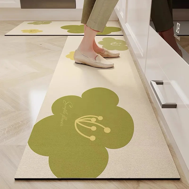 Navak Carpet Exclusive Picks Moderne, einfache, lange, wasserabsorbierende, ölabsorbierende Kieselgur-Fußmatten, Restaurant-Spezial-Rutschfeste Fußmatten