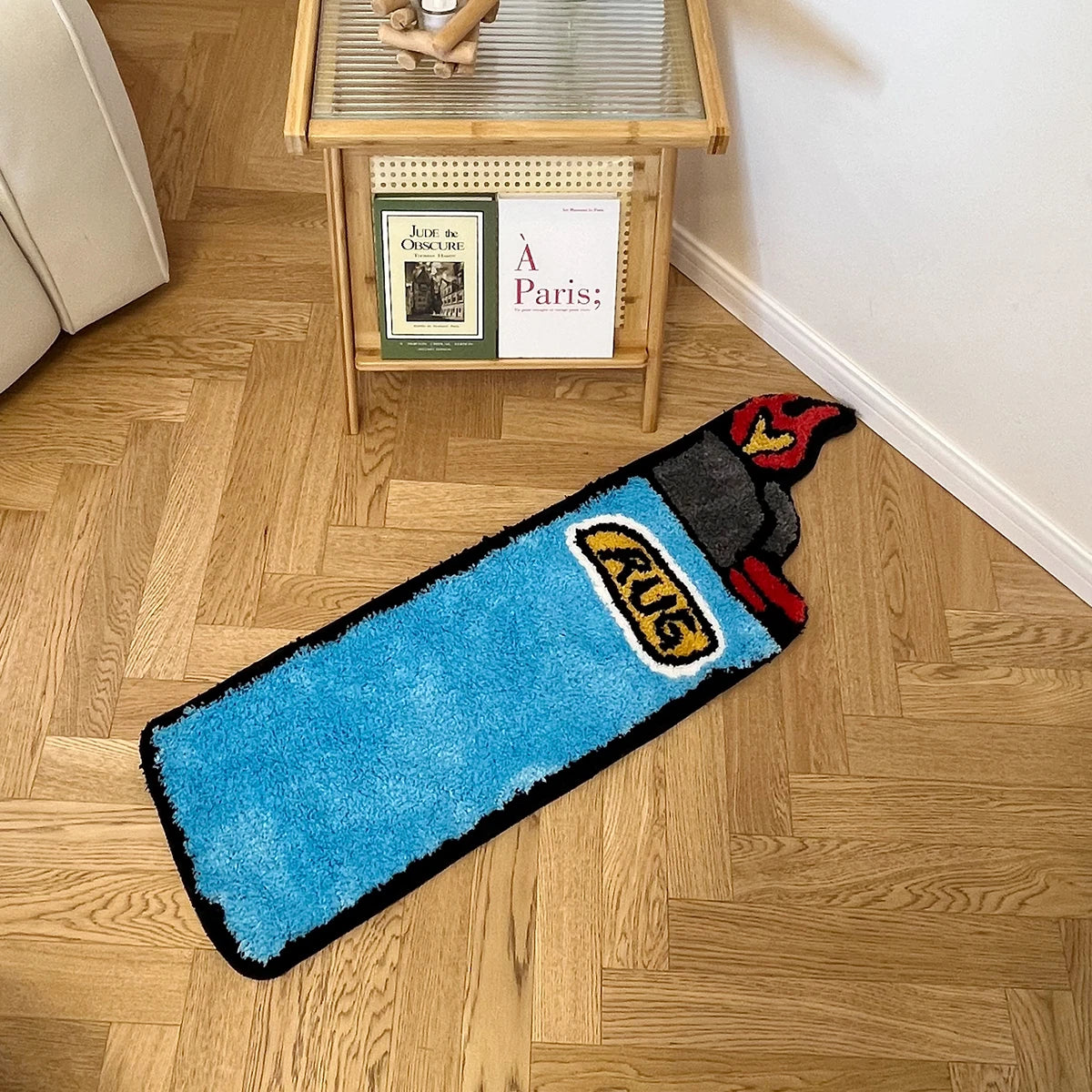 Navak Teppich Tufting Teppich Big Blue Feuerzeug Schlafzimmer Teppich Wohnzimmer Teppich Nachttisch Badezimmer Matte Türboden Anti Rutsch Pad Ästhetisches Wohndekor