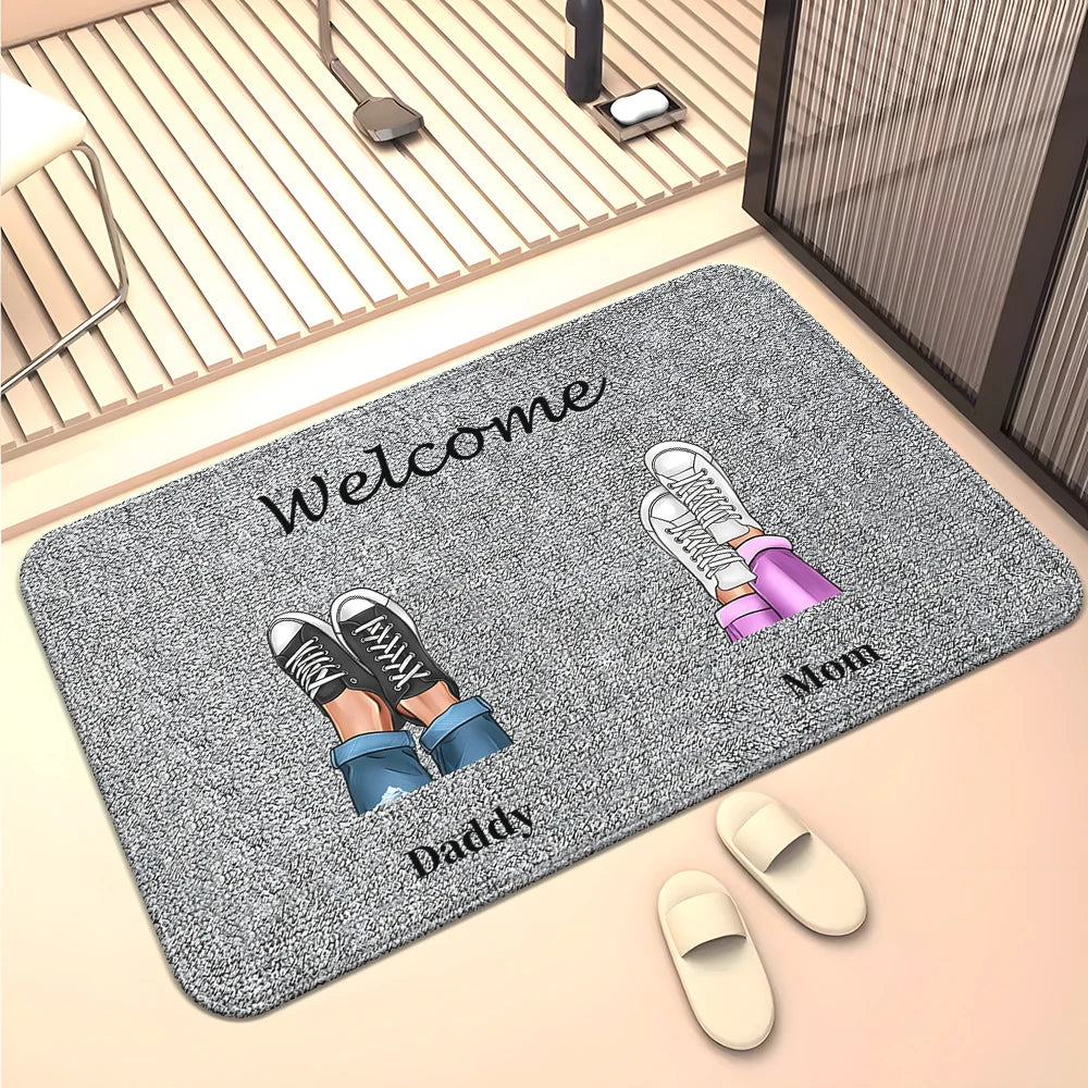 Navak Teppich Familienmitglieder Zuhause Wohnzimmer Sofa Fußmatte Dekoration Anti-Rutsch-Bodenmatte Niedlicher Teppich Fußmatte Teppich Bereich Teppich Kawaii Teppich