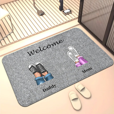 Navak Teppich Familienmitglieder Zuhause Wohnzimmer Sofa Fußmatte Dekoration Anti-Rutsch-Bodenmatte Niedlicher Teppich Fußmatte Teppich Bereich Teppich Kawaii Teppich