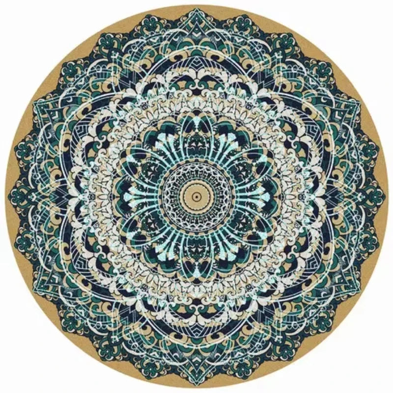 Navak Carpet Persian Style Living Room Carpet Bedroom Decoration Dressing Table Cloakroom Non-slip Floor Carpets Circular Area Rugs