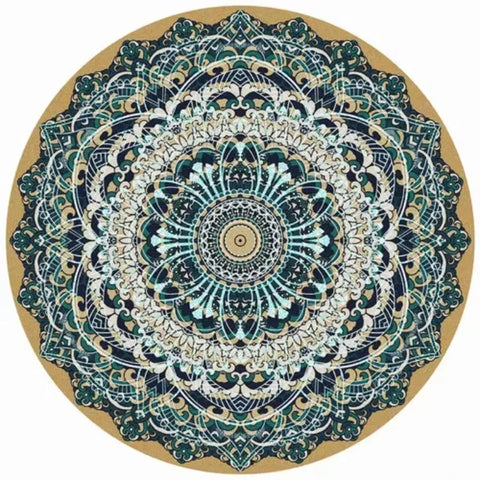 Navak Carpet Persian Style Living Room Carpet Bedroom Decoration Dressing Table Cloakroom Non-slip Floor Carpets Circular Area Rugs