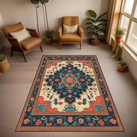 Navak Carpet Großer Teppich im Bohemian-Stil für persische Wohnzimmer, Lounge und waschbare Schlafzimmer-Garderobendekoration