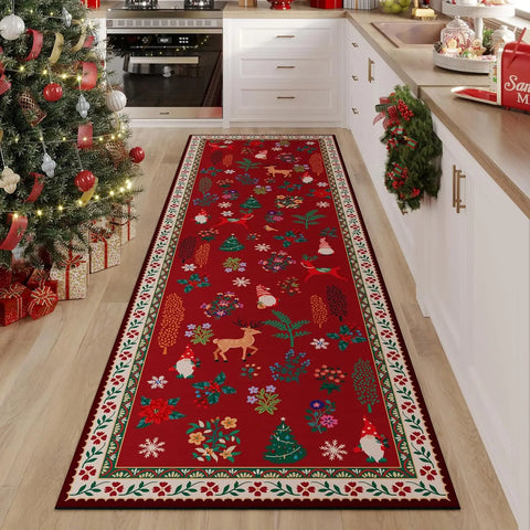 Navak Carpet Exclusive Picks Läuferteppich für Flure und Küchen, rutschfest, maschinenwaschbar, mit Gummirückseite, weiche Blumenteppiche für die Küchendekoration