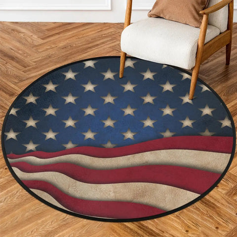Navak Carpet Runder Teppich 85,9 cm, runder Teppich für den Innenbereich, Vintage-Mandala-Blume, runde Form, rund, rutschfest, waschbar, leicht, weich, Überwurfteppiche, Boden C