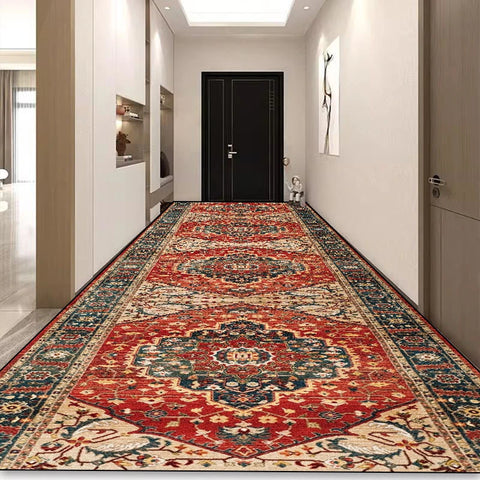 Navak-Teppich, Bohemian-Stil, langer Flurteppich, luxuriös, persische Dekoration, Flurteppich, rutschfest, leicht zu reinigen, Bodenmatte, Treppenläufer, Teppiche