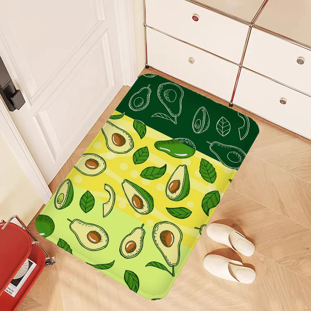 Navak Carpet Avocado Room Mats Retro Multiple Choice Living Room Kitchen Rug Non-Slip Welcome Rug