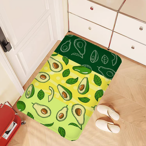 Navak Carpet Avocado Room Mats Retro Multiple Choice Living Room Kitchen Rug Non-Slip Welcome Rug