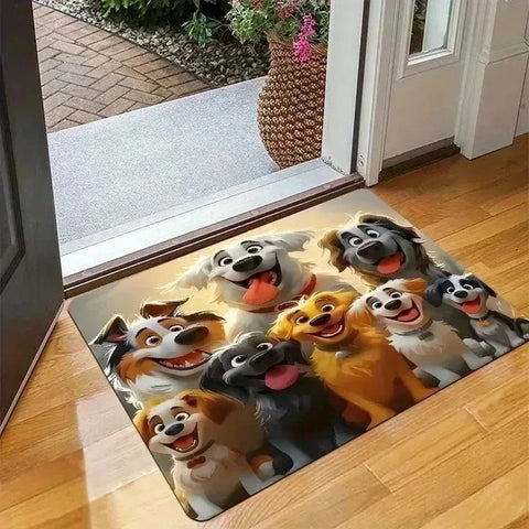 Navak Carpet 1 Stück 3D-Muster Landschaft Fußmatten Küchenteppiche Rutschfeste Pop-Design Badezimmerteppiche Badematte Teppich für Zuhause Waschbecken Wäsche Dekor