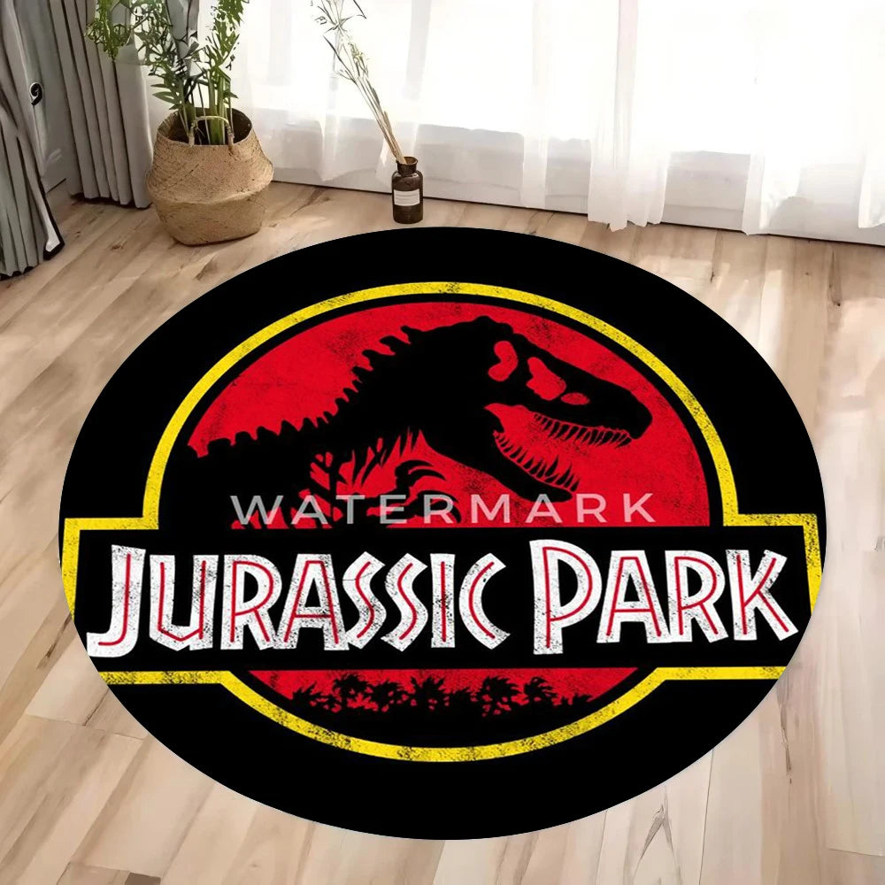 Navak Carpet Daily Picks Disney JURASSIC PARK Dinosaur Round Carpet Non-slip Rugs for Home Living Room Rug Washable Bedroom Floor Mat Gift
