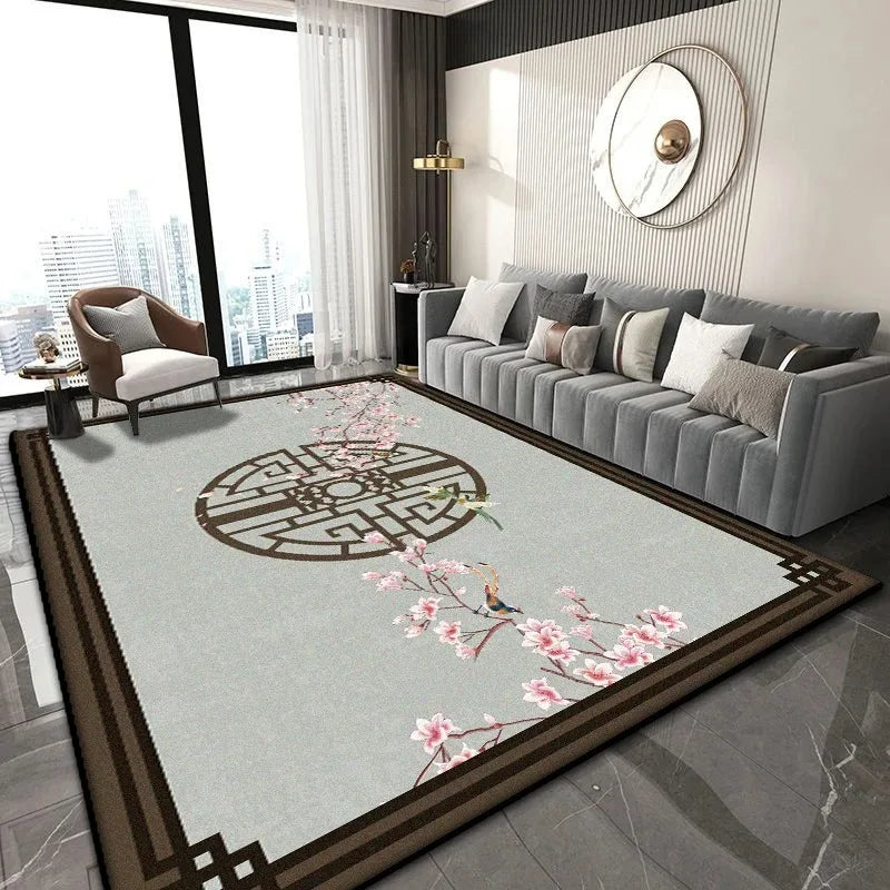 Navak Carpet Chinesischer klassischer Teppich für leicht zu reinigende Wohnzimmer-Couchtische und Schlafzimmer-Garderoben, rutschfeste Dekoration