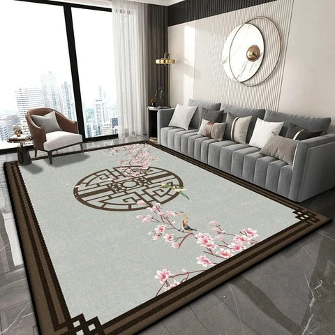 Navak Carpet Chinesischer klassischer Teppich für leicht zu reinigende Wohnzimmer-Couchtische und Schlafzimmer-Garderoben, rutschfeste Dekoration