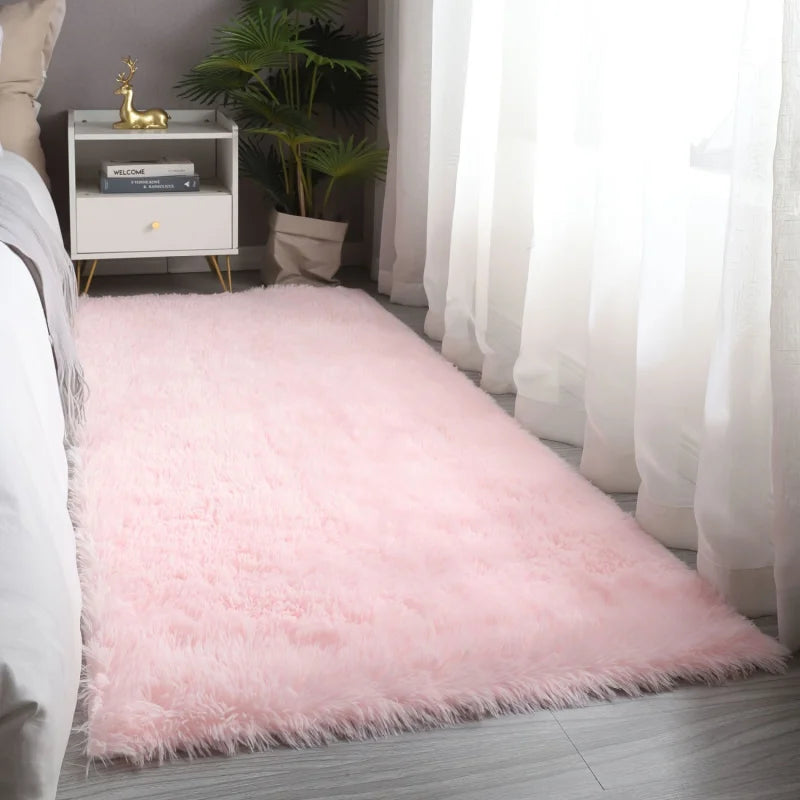 Navak Carpet Exclusive Picks Rosa Bereich Echter Seidenteppich Weicher Flauschiger Plüsch Flauschiger Zottelteppich Bodenteppich Wohnzimmer Innenteppich Mädchen Wohnheim Zimmerdeko