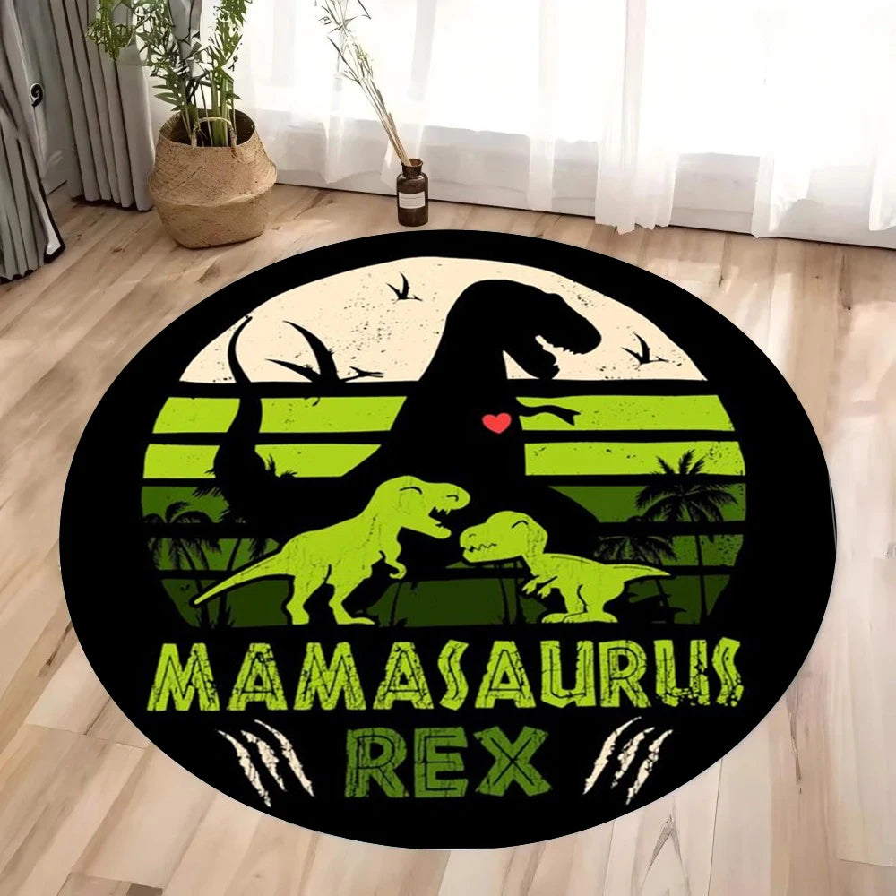 Navak Carpet Daily Picks Disney JURASSIC PARK Dinosaur Round Carpet Non-slip Rugs for Home Living Room Rug Washable Bedroom Floor Mat Gift