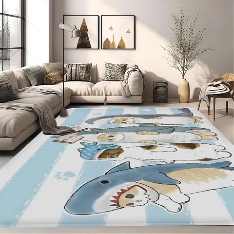 Navak Teppich, lustige Katze, Mofusand, Bodenmatte, Retro, Multiple-Choice, Wohnzimmer, Küche, Teppich, rutschfest, moderne Heimdekoration