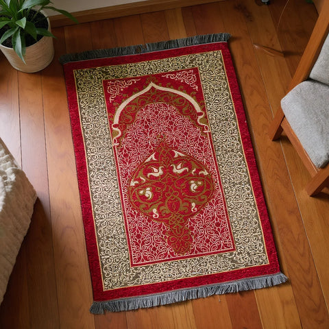 Navak Carpet Portable Prayer Mat for Muslim - Foldable Islamic Prayer Rug with  Chenille Fabric, Easy to Clean & Durable