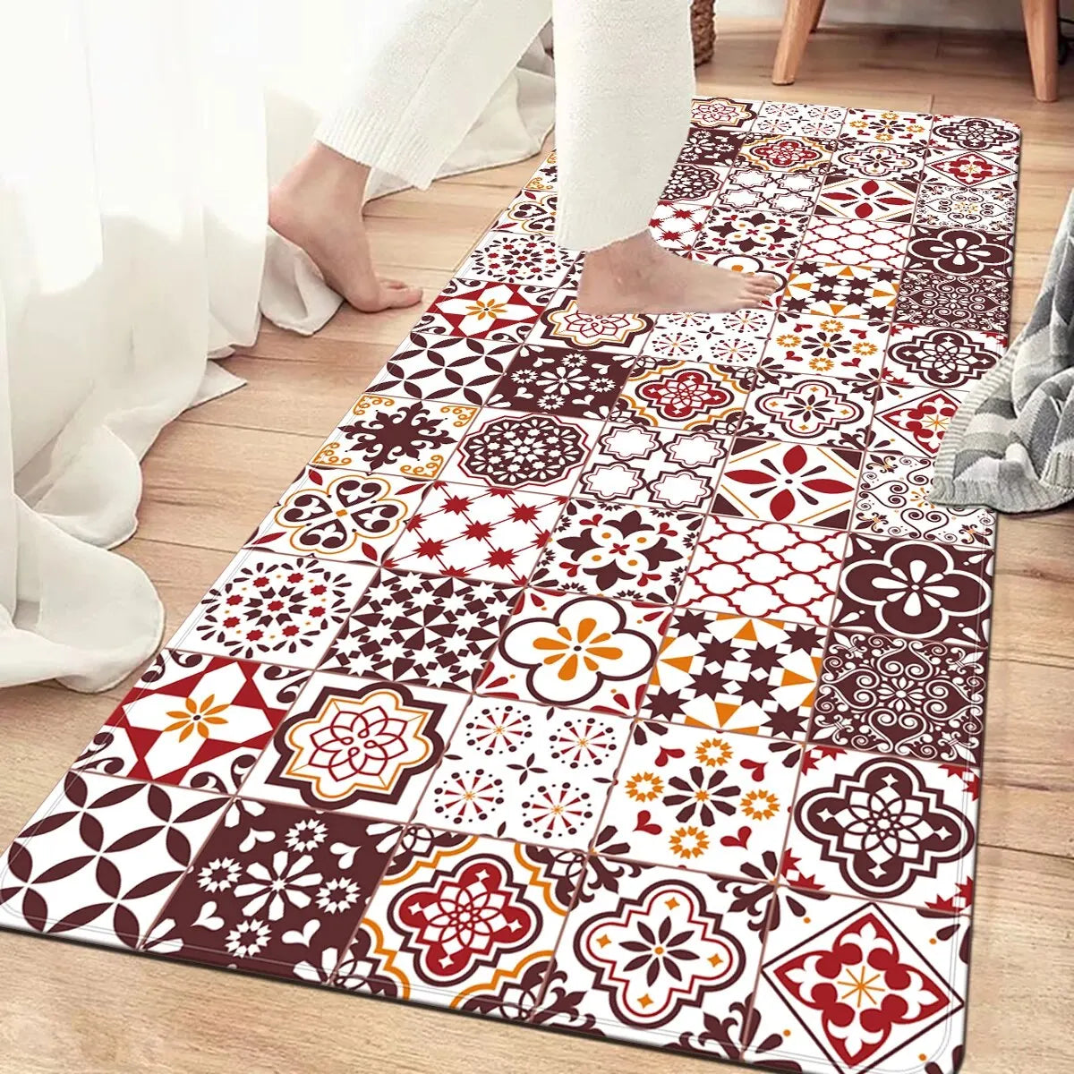 Navak Carpet Exclusive Picks Mandala Patchwork Schlafzimmer Teppich Badezimmer Rutschfeste Bodenteppiche Verwendet Im Wohnzimmer Waschküche Küche Heimdekoration Matte